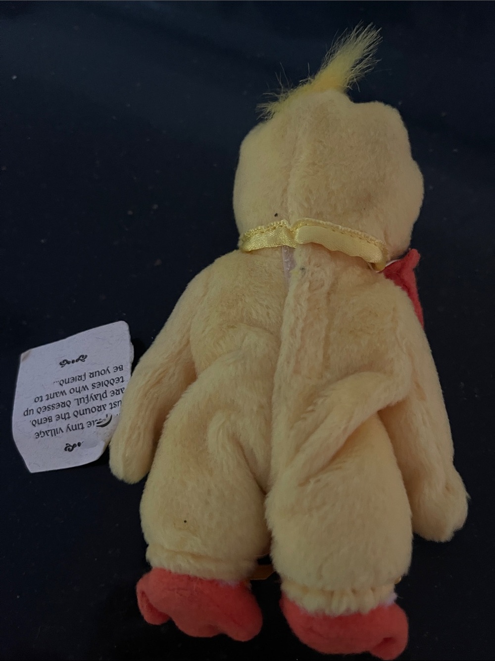 GANZ Yellow Plush Bear in Duck Costume with Orange Bill - Picture 5 of 5